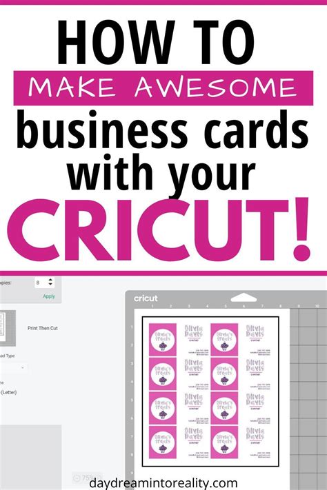 double sided business cards cricut.